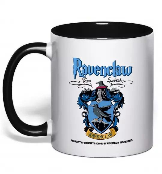 Чашка с цветной ручкой Ravenclaw Черный фото