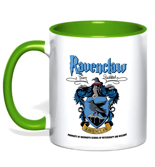 Чашка с цветной ручкой Ravenclaw Лаймовый фото