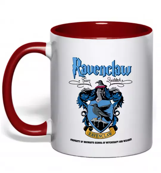 Чашка с цветной ручкой Ravenclaw Красный фото