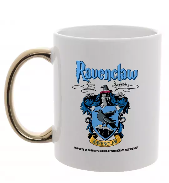 Чашка с цветной ручкой Ravenclaw Золото фото