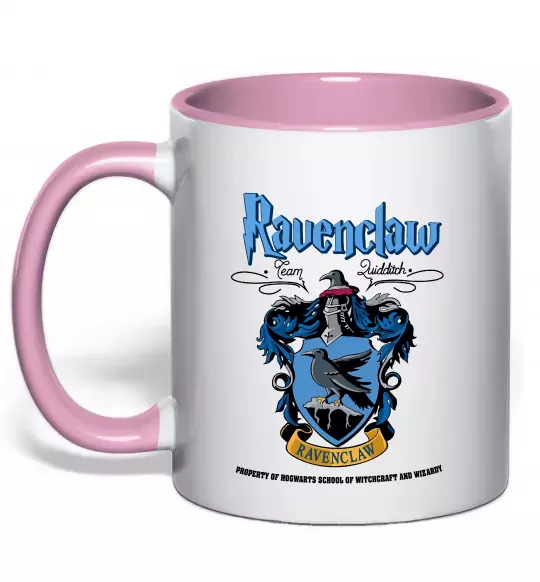 Чашка с цветной ручкой Ravenclaw Нежно розовый фото