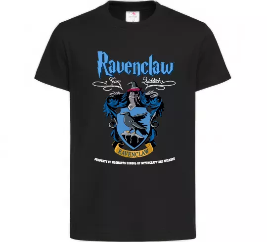 Детская футболка Ravenclaw Черный фото