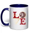 Чашка с цветной ручкой Love HP Глубокий темно-синий фото