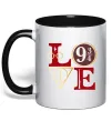 Чашка с цветной ручкой Love HP Черный фото