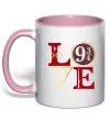 Чашка с цветной ручкой Love HP Нежно розовый фото