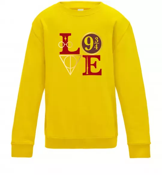 Дитячий світшот Love HP Сонячно жовтий фото