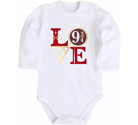 Детский боди Love HP Белый фото