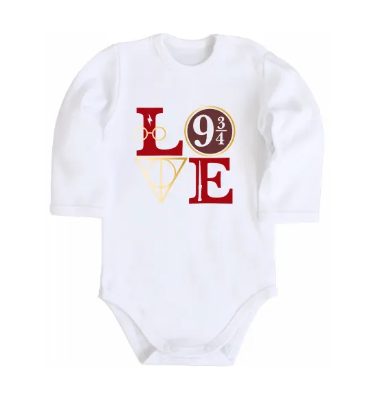 Дитячий бодік Love HP Білий фото