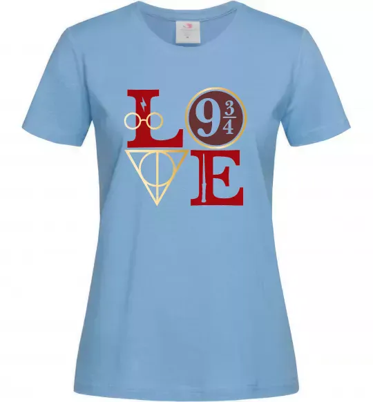 Женская футболка Love HP Голубой фото