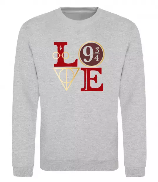 Свитшот Love HP Серый меланж фото