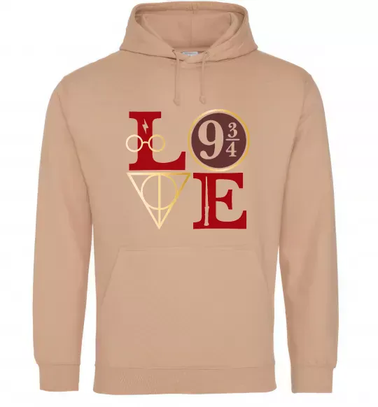 Женская толстовка (худи) Love HP Песочный фото