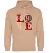 Женская толстовка (худи) Love HP Песочный фото