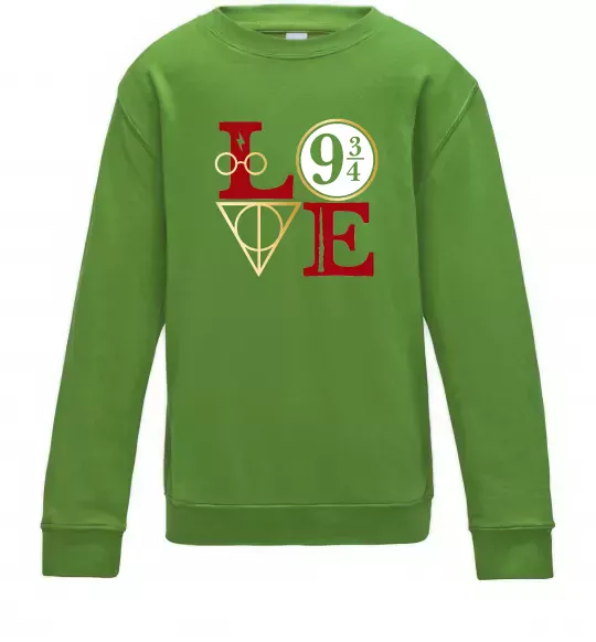 Дитячий світшот Love HP Лаймовий фото