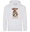 Мужская толстовка (худи) Love you more than Dobby loves socks Серый меланж Мужская толстовка (худи) Love you more than Dobby loves socks Серый меланж фото