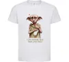 Детская футболка Love you more than Dobby loves socks Белый фото