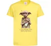 Детская футболка Love you more than Dobby loves socks Лимонный фото