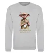 Свитшот Love you more than Dobby loves socks Серый меланж фото