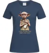 Женская футболка Love you more than Dobby loves socks Темно-синий фото