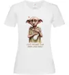 Женская футболка Love you more than Dobby loves socks Белый фото