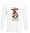 Лонгслив Love you more than Dobby loves socks Белый фото