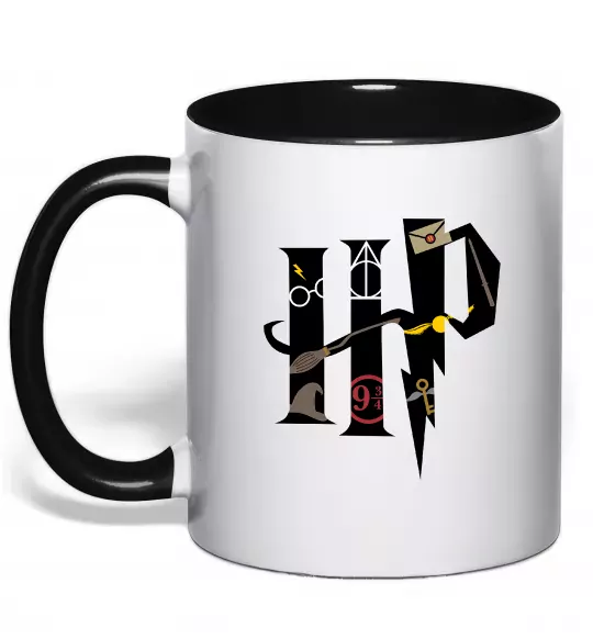 Чашка с цветной ручкой HP - Гарі Поттер Черный фото