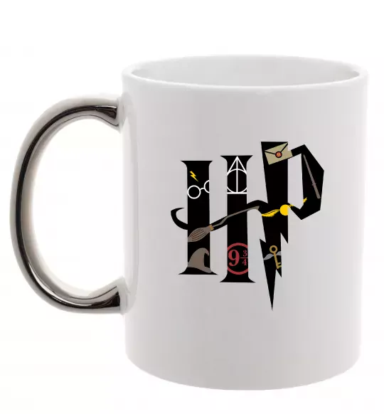 Чашка с цветной ручкой HP - Гарі Поттер Серебро фото