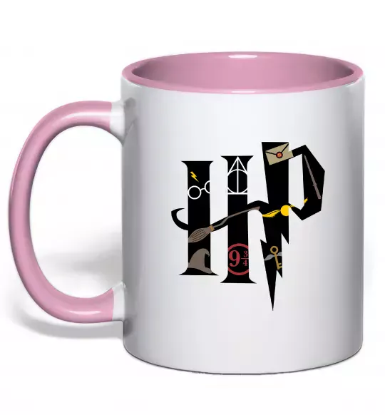 Чашка с цветной ручкой HP - Гарі Поттер Нежно розовый фото
