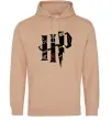 Женская толстовка (худи) HP - Гарі Поттер Песочный фото