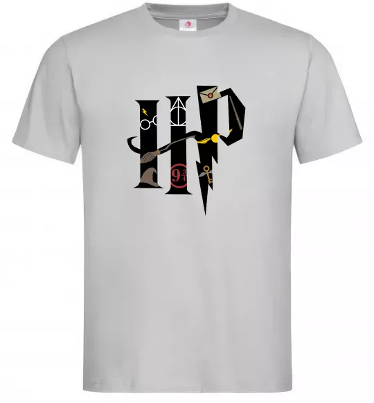 Чоловіча футболка HP - Гарі Поттер Сірий фото
