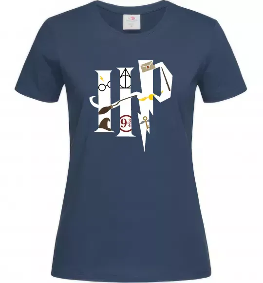 Женская футболка HP - Гарі Поттер Темно-синий фото