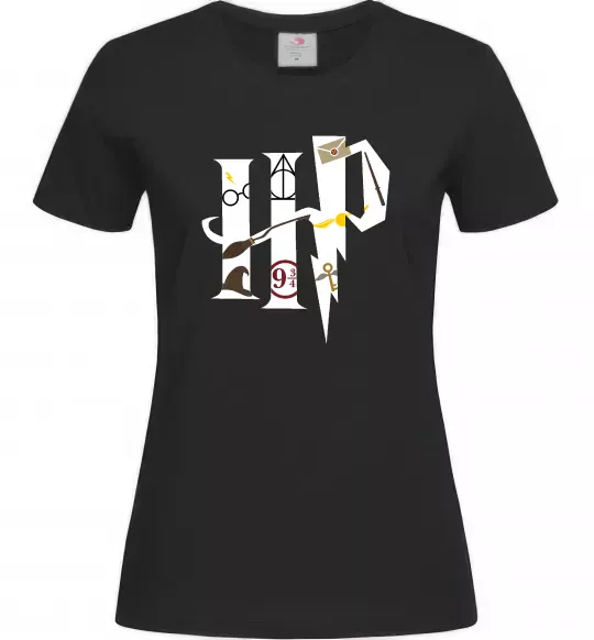 Женская футболка HP - Гарі Поттер Черный фото