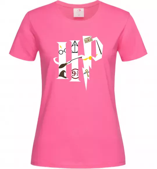 Женская футболка HP - Гарі Поттер Ярко-розовый фото