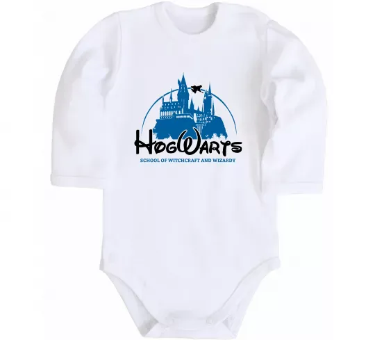 Детский боди HogWarts Белый фото