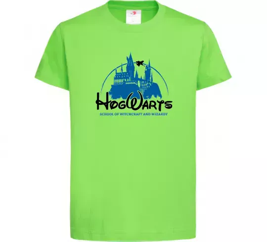 Детская футболка HogWarts Лаймовый фото