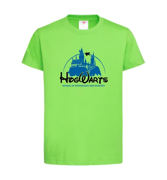 Дитяча футболка HogWarts Лаймовий фото