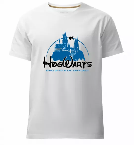 Мужская премиум футболка HogWarts Белый фото