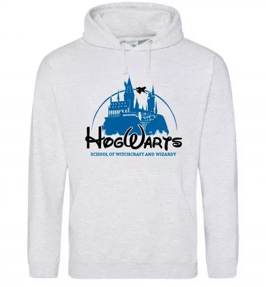Мужская толстовка (худи) HogWarts Серый меланж фото