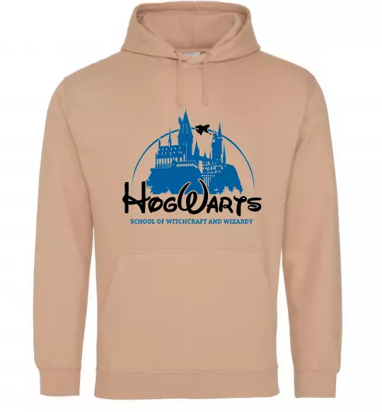Женская толстовка (худи) HogWarts Песочный фото