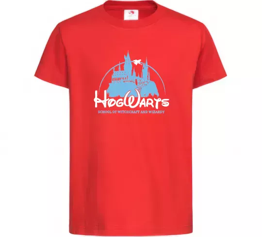 Детская футболка HogWarts Красный фото