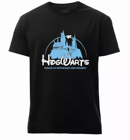 Мужская премиум футболка HogWarts Черный фото