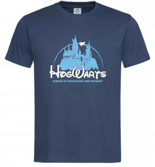 Мужская футболка HogWarts Темно-синий фото