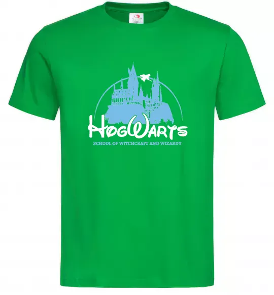Мужская футболка HogWarts Зеленый фото