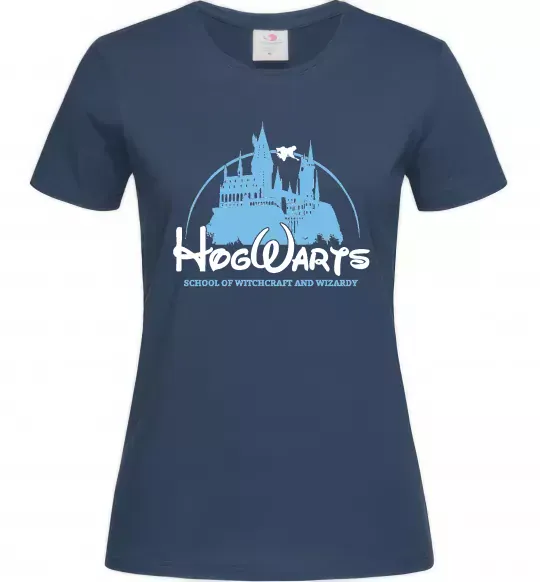 Женская футболка HogWarts Темно-синий фото