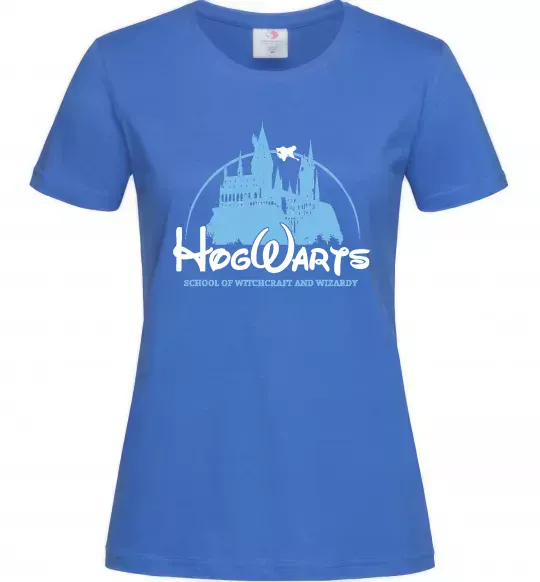 Женская футболка HogWarts Ярко-синий фото
