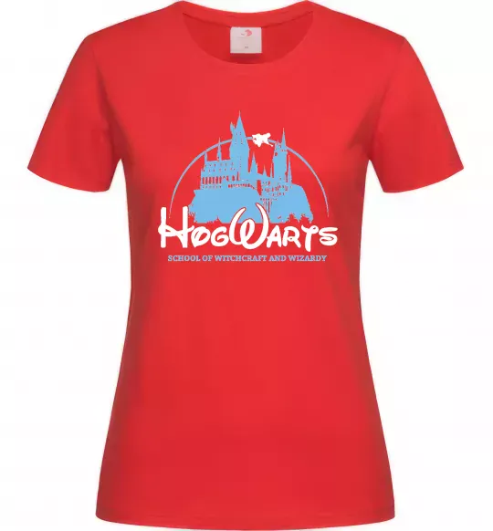 Женская футболка HogWarts Красный фото