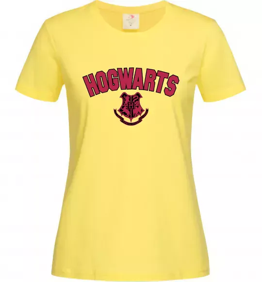 Женская футболка Hogwarts Logo Лимонный фото
