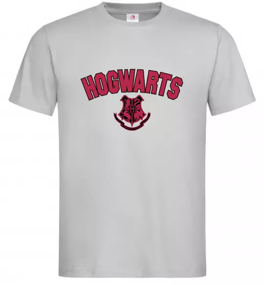 Мужская футболка Hogwarts Logo Серый фото