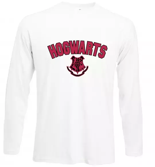 Лонгслив Hogwarts Logo Белый фото
