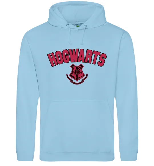 Чоловіча толстовка (худі) Hogwarts Logo Блакитний фото