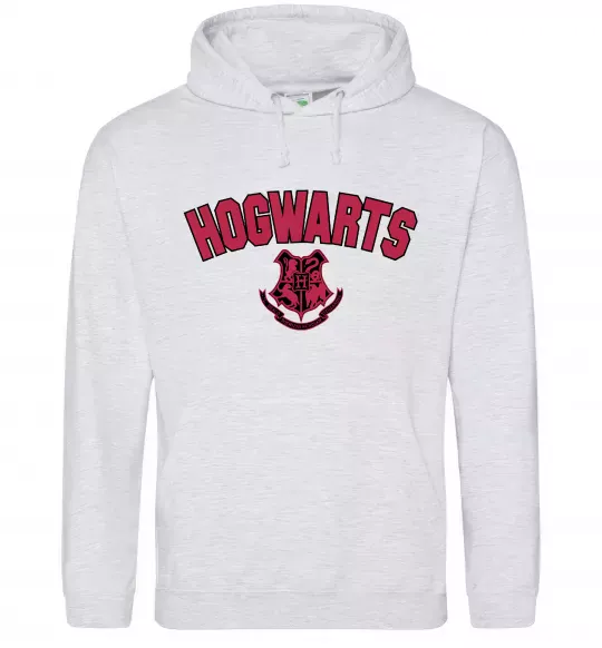 Женская толстовка (худи) Hogwarts Logo Серый меланж фото